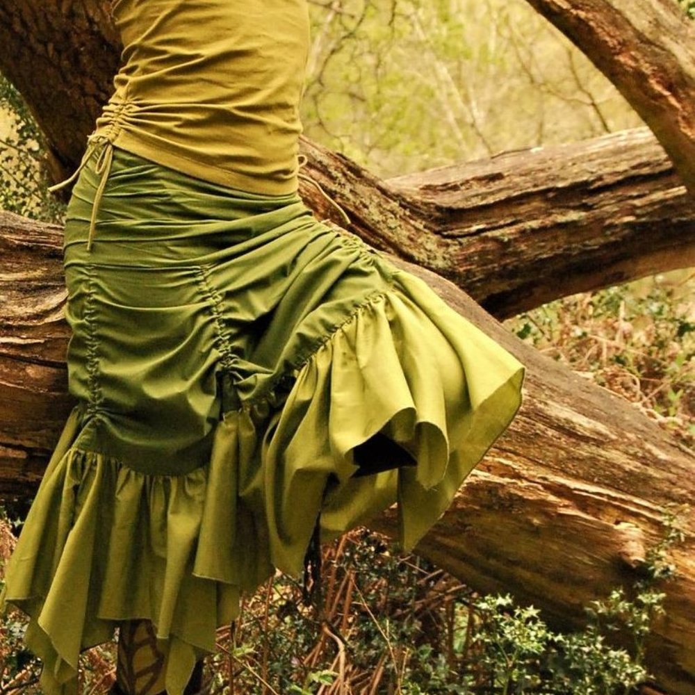 Unique Gypsy Skirt with Tie up on Side